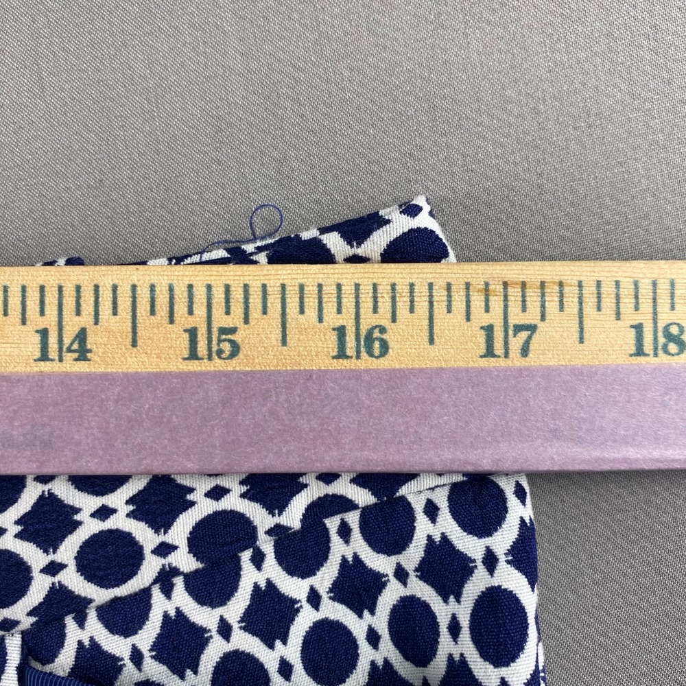 The Limited Geometric Print Ankle Pants Navy White Size 10 Petite - Picture 6 of 7